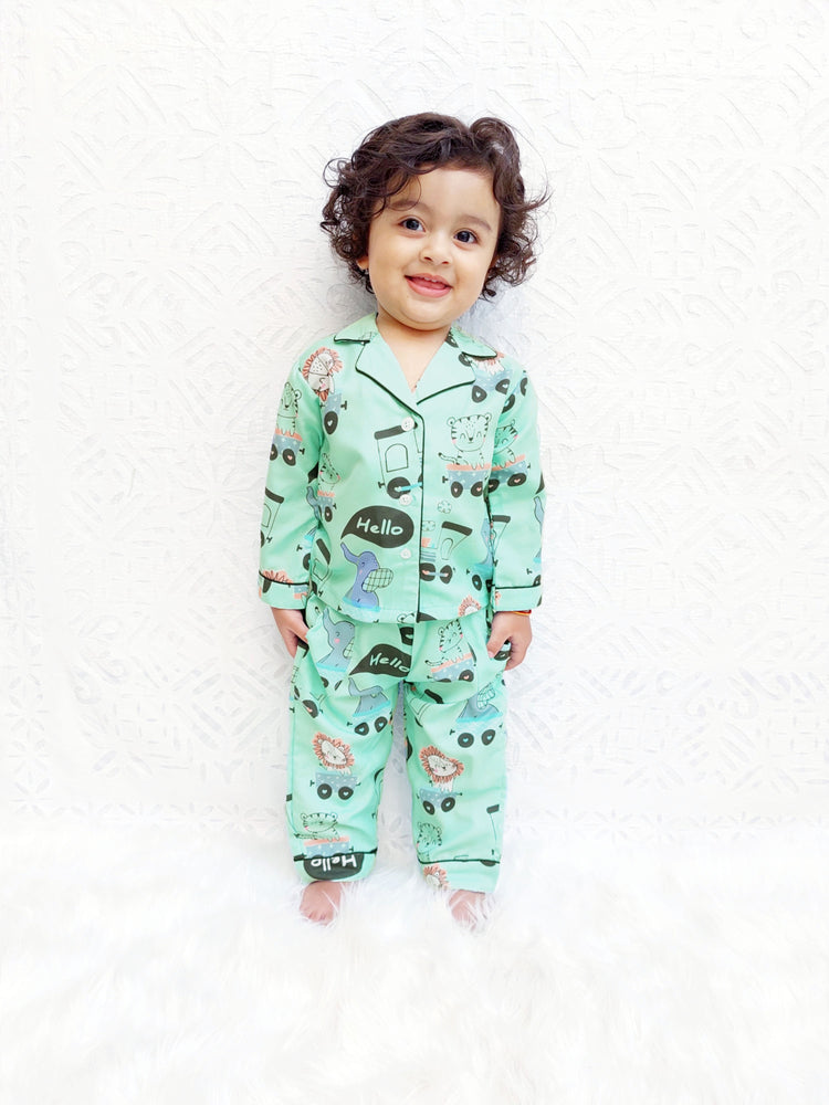 Load image into Gallery viewer, Hello Lion! Kids Nightwear Set