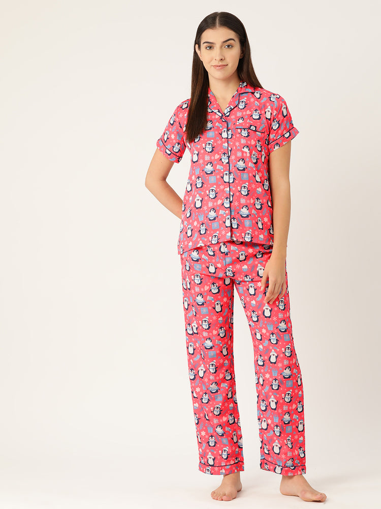 Load image into Gallery viewer, Snowy Day - Pajama Set Nightwear Set