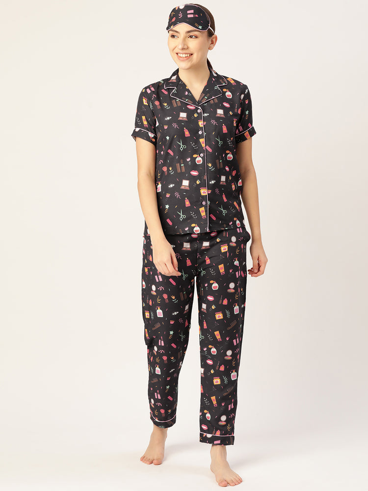 Load image into Gallery viewer, Blush And Mascara Nightwear Set