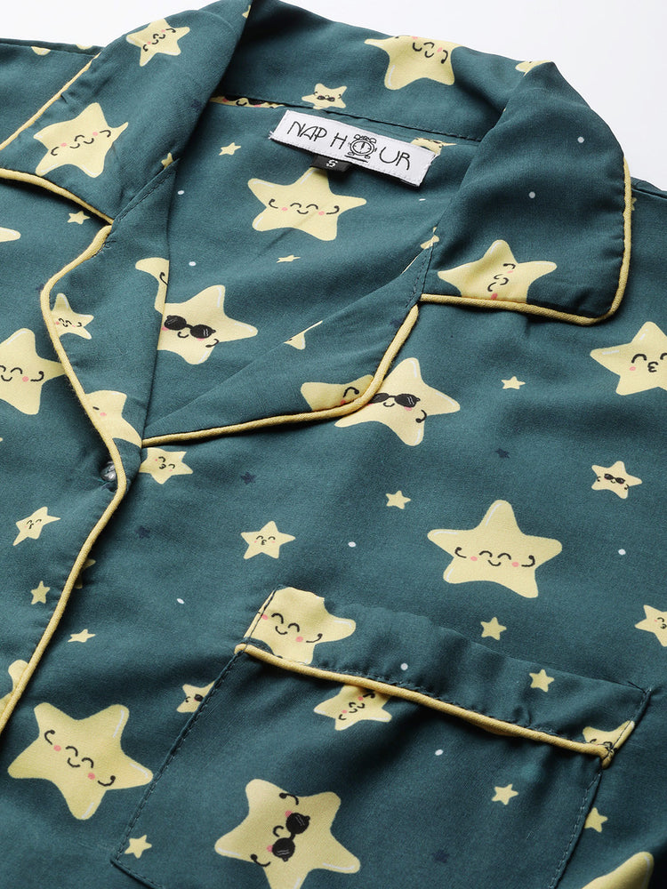 Load image into Gallery viewer, Yellow Star Nightwear Set