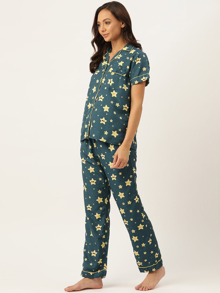 Load image into Gallery viewer, Yellow Star Nightwear Set