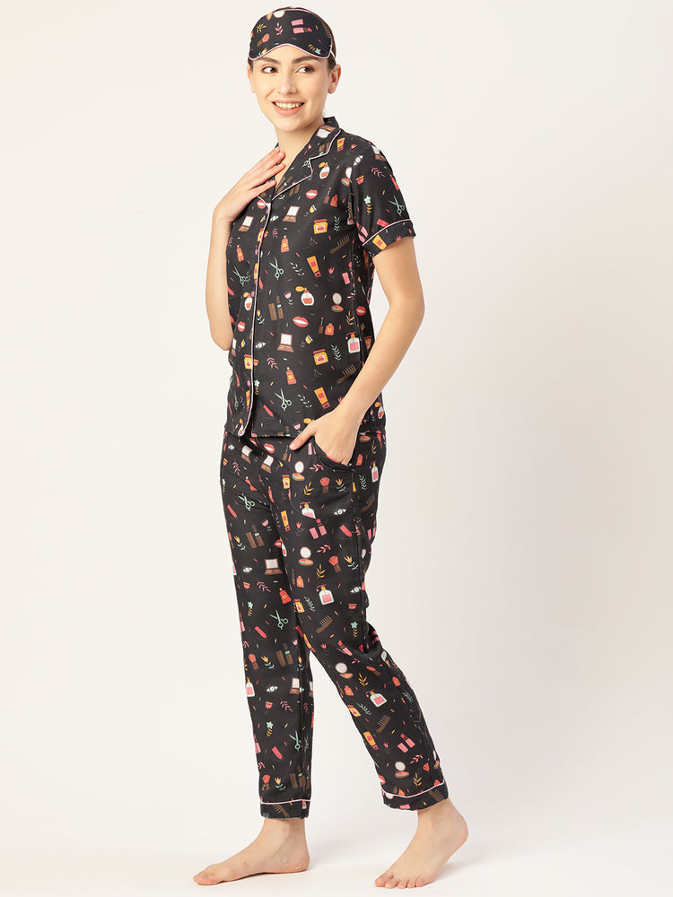 Load image into Gallery viewer, Blush And Mascara Nightwear Set