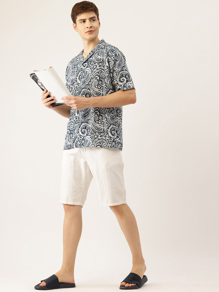Load image into Gallery viewer, Indigo Paisley Summer Shirt