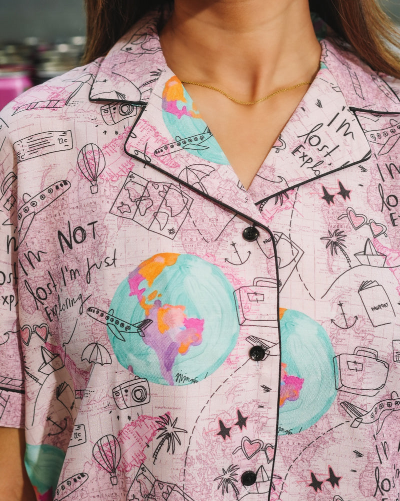 Load image into Gallery viewer, Wanderlust - Pajama set Nightwear Set