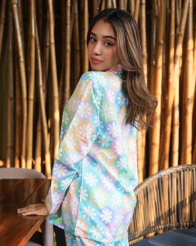 Load image into Gallery viewer, Pastel Flower Nightwear Set