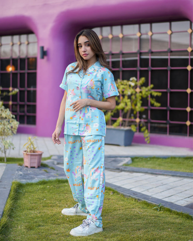 Load image into Gallery viewer, Starry Unicorn Nightwear Set