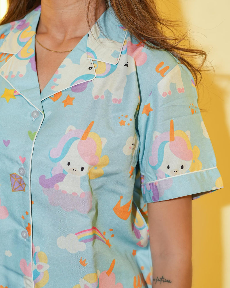 Load image into Gallery viewer, Starry Unicorn Nightwear Set