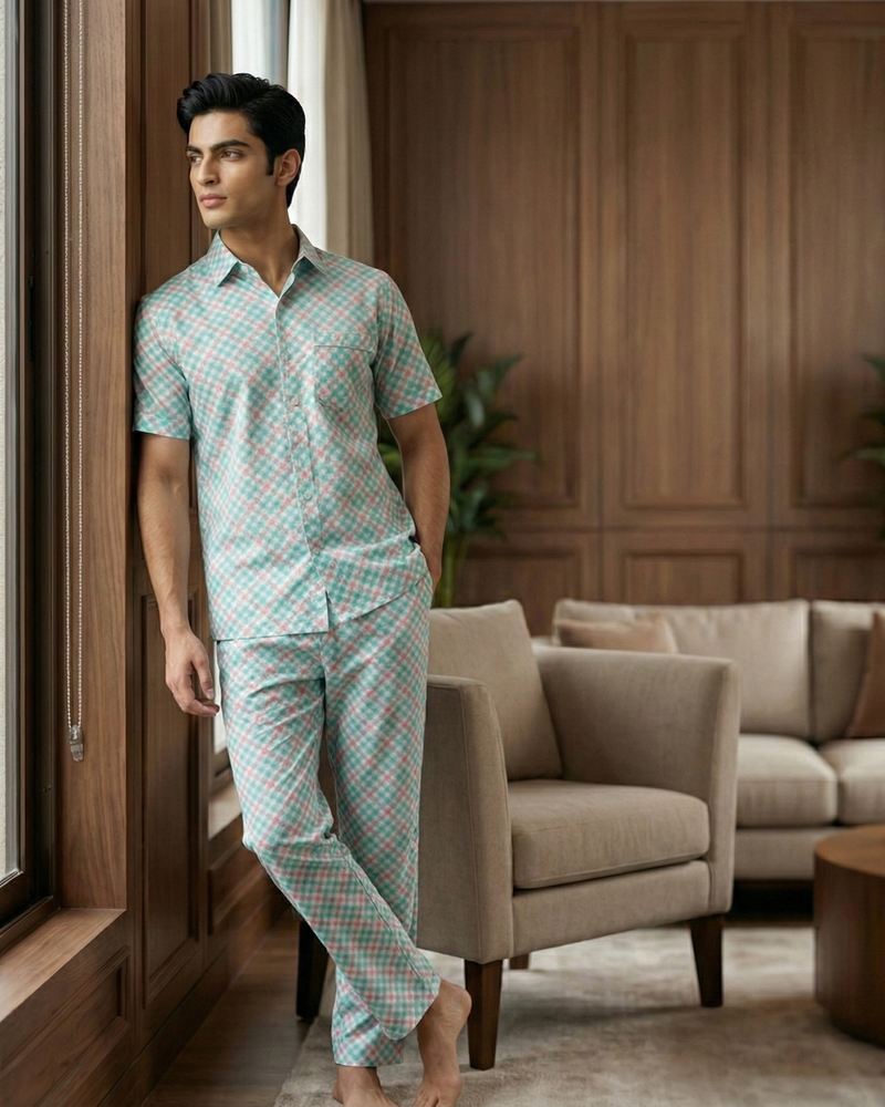Load image into Gallery viewer, Heritage Gingham Men's Nightwear Set