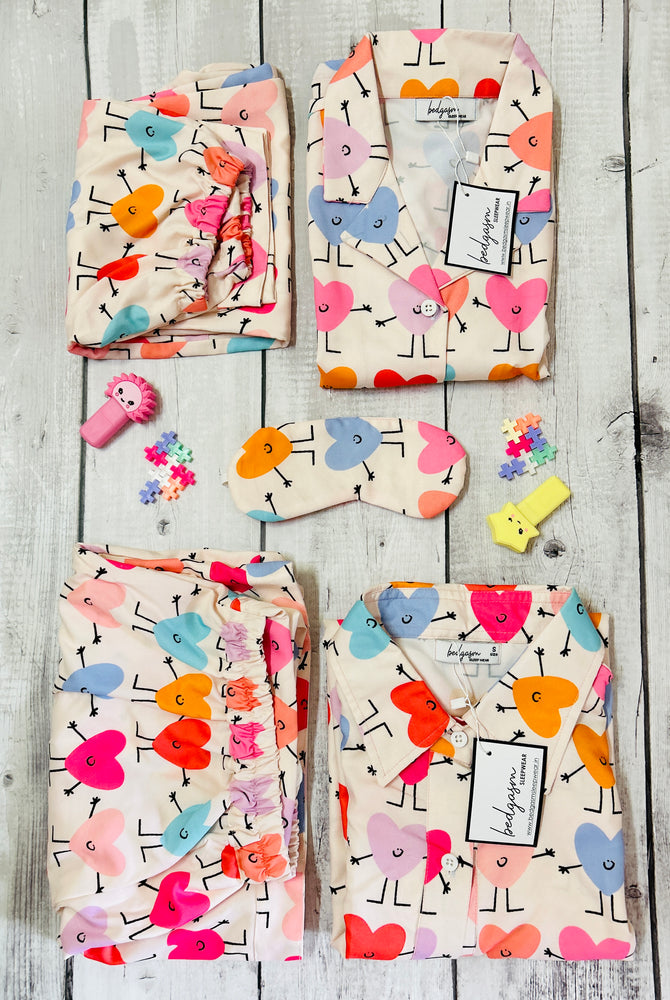 Load image into Gallery viewer, Happy Hearts - Pajama set Nightwear Set