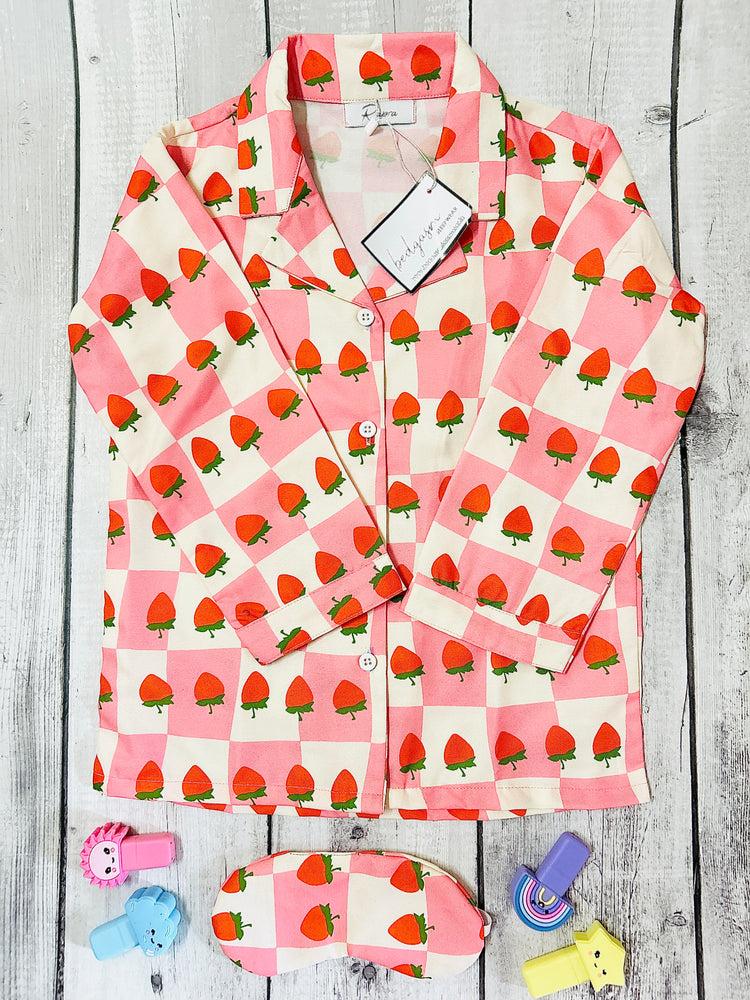 Load image into Gallery viewer, Strawberry Kids Nightwear Set