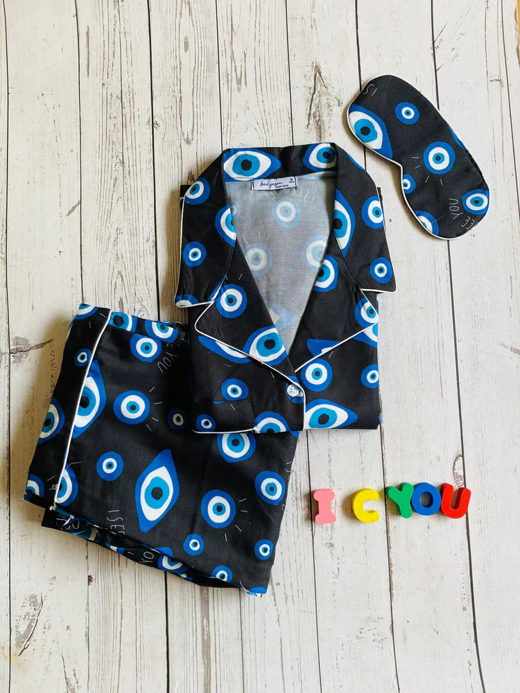 Load image into Gallery viewer, Evil Eye Kids Nightwear Set