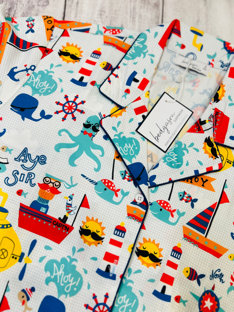 Load image into Gallery viewer, Ahoy Matey Men Nightwear Set