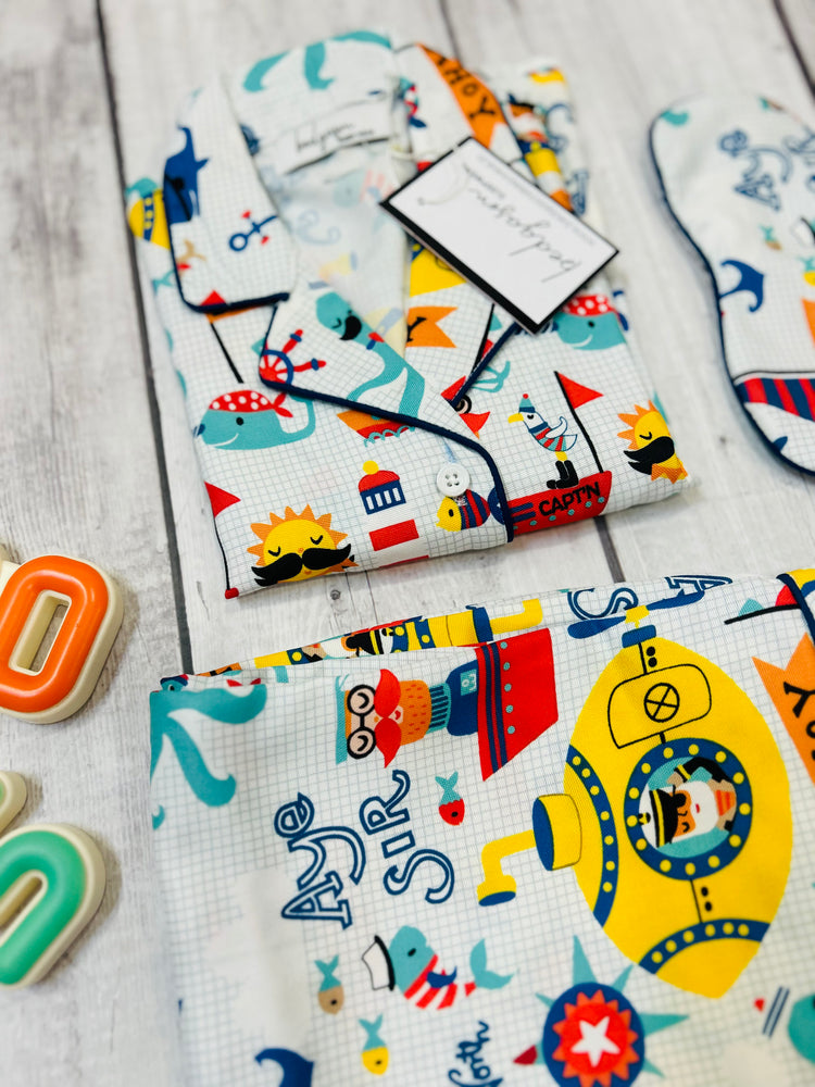 Load image into Gallery viewer, Ahoy Matey Kids Nightwear Set