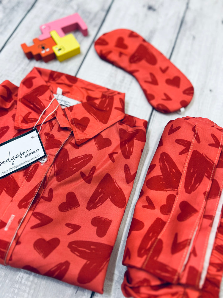 Load image into Gallery viewer, Red Heart Nightwear Set