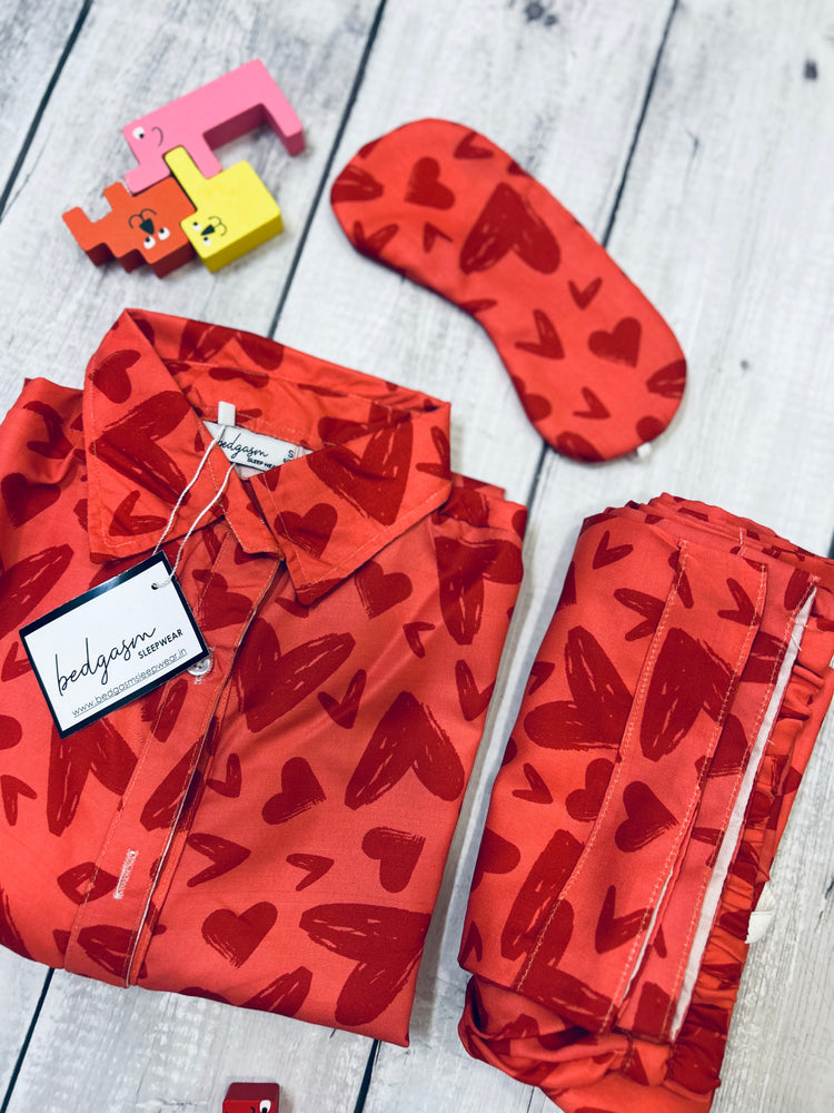 Load image into Gallery viewer, Red Heart Nightwear Set