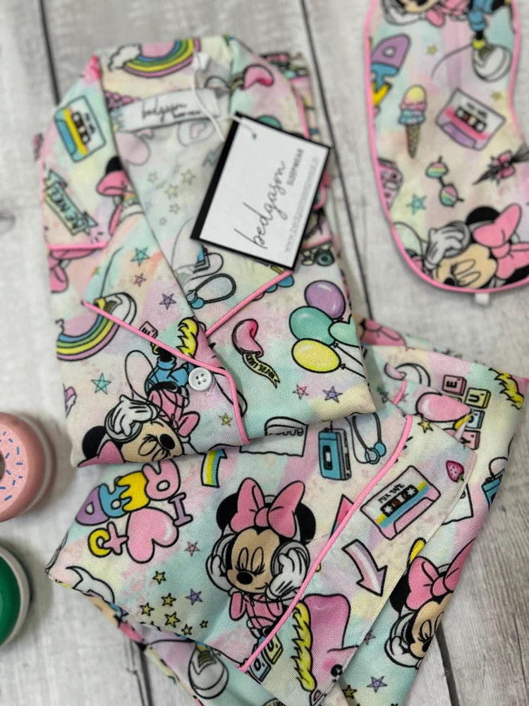 Load image into Gallery viewer, Happy Birthday Minnie Kids Nightwear Set