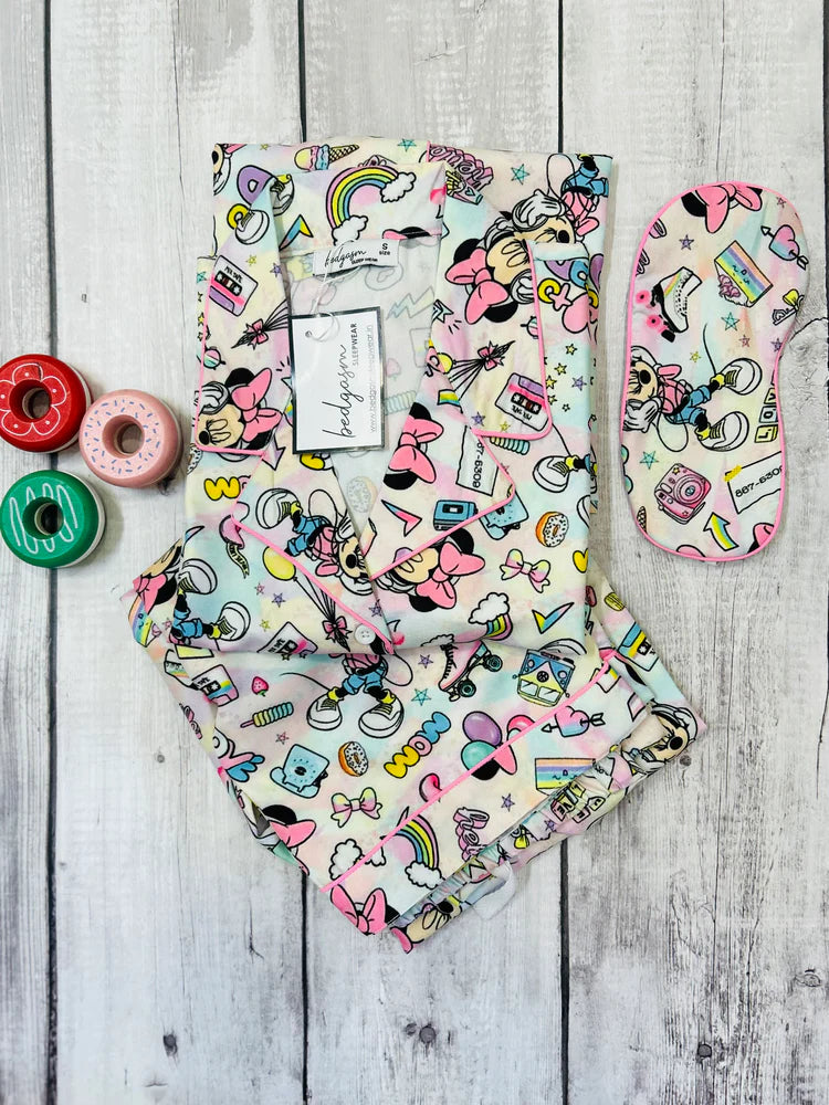 Load image into Gallery viewer, Happy Birthday Minnie Kids Nightwear Set
