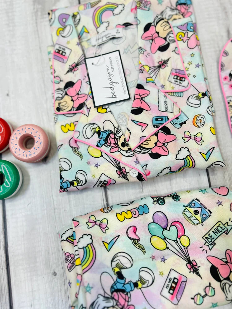 Load image into Gallery viewer, Happy Birthday Minnie Kids Nightwear Set