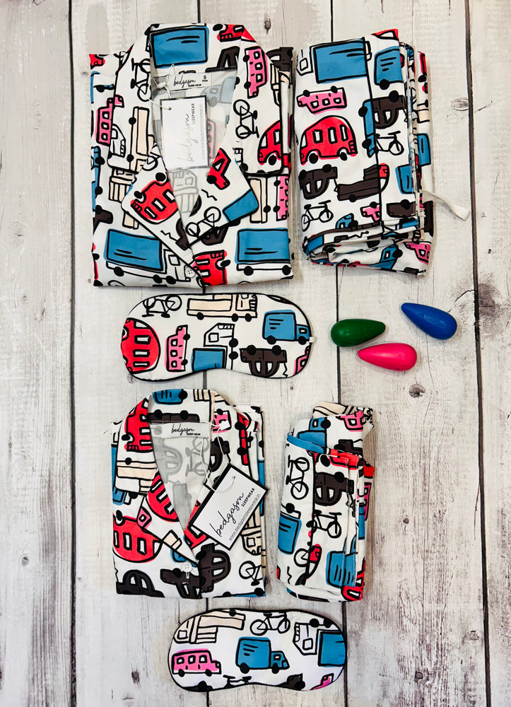 Load image into Gallery viewer, Traffic Jam Couple Nightwear Set