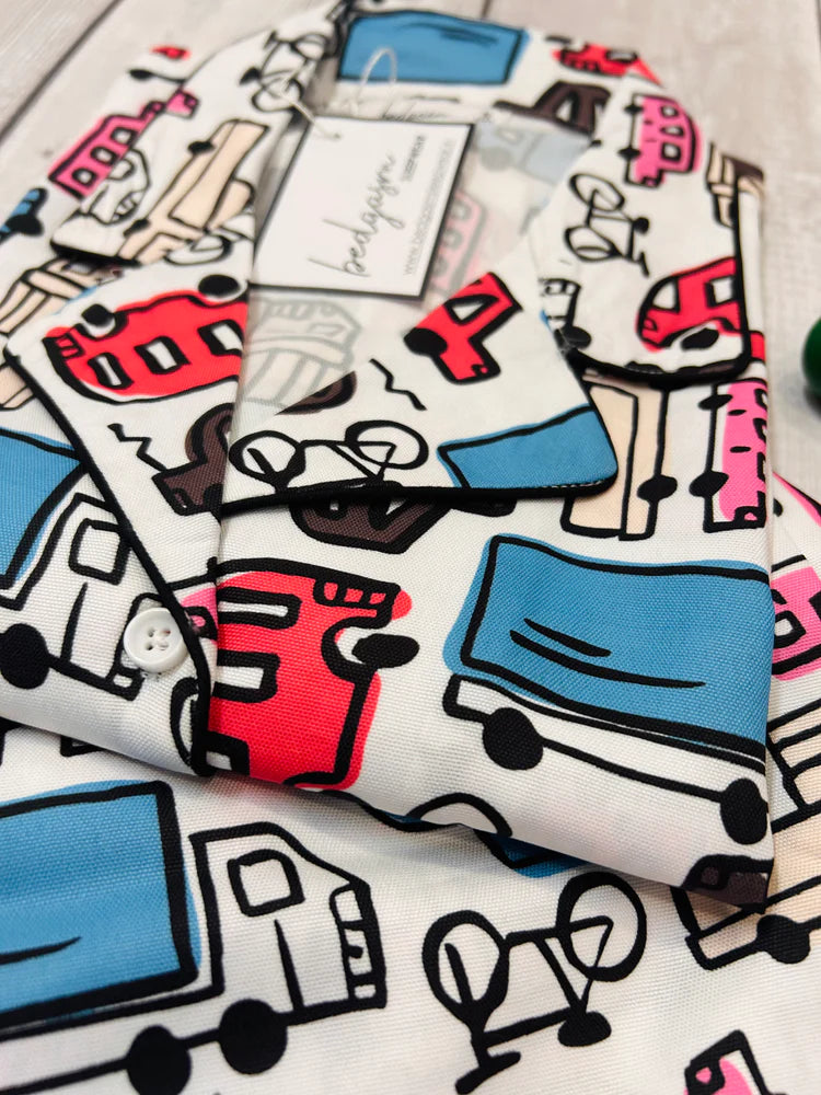 Load image into Gallery viewer, Traffic Jam Couple Nightwear Set