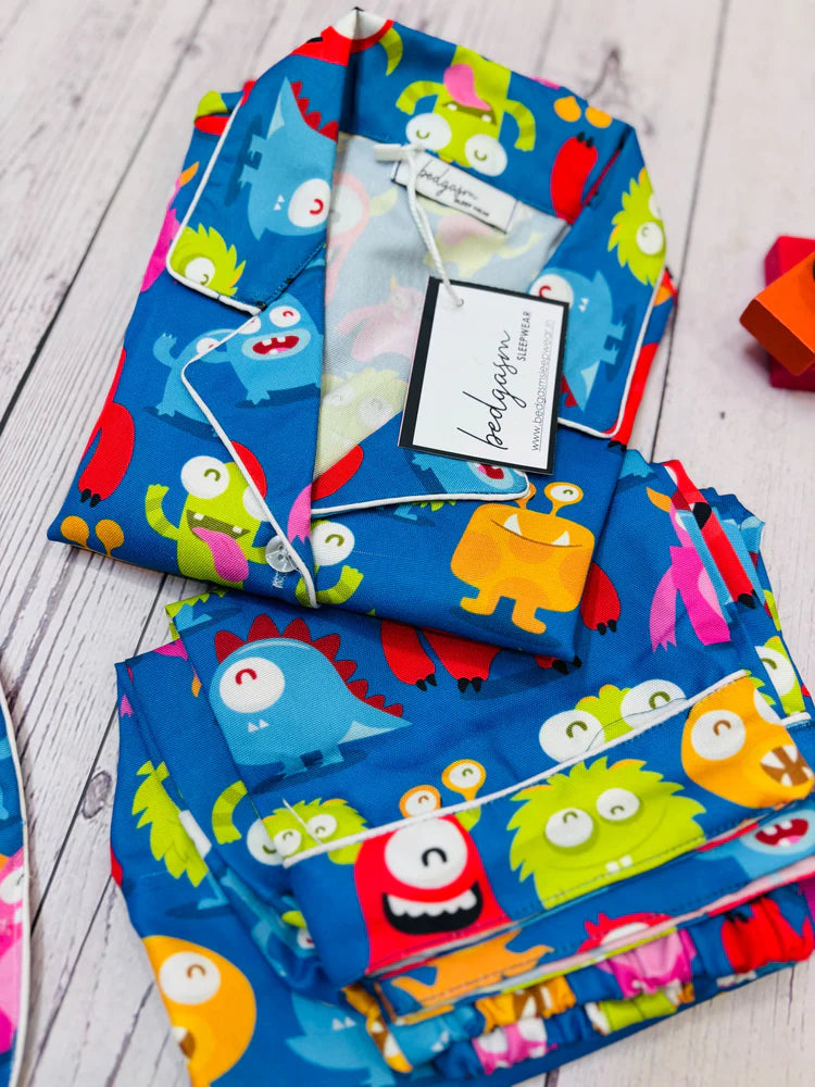 Load image into Gallery viewer, Happy Monster Kids Nightwear Set