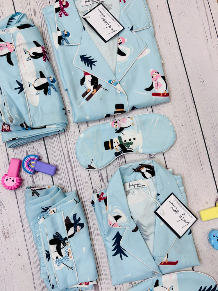 Load image into Gallery viewer, Penguin Surf - Pajama Set Nightwear Set