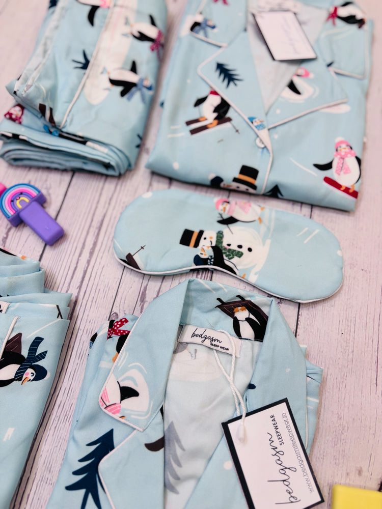 Load image into Gallery viewer, Penguin Surf - Pajama Set Nightwear Set