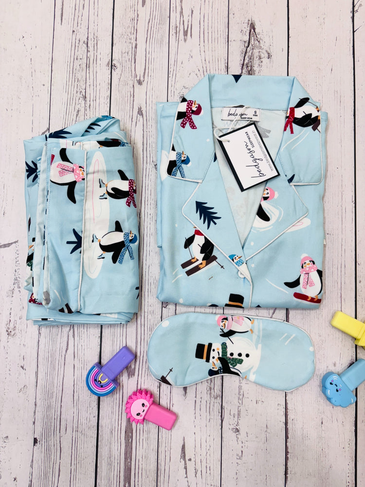 Load image into Gallery viewer, Penguin Surf - Pajama Set Nightwear Set