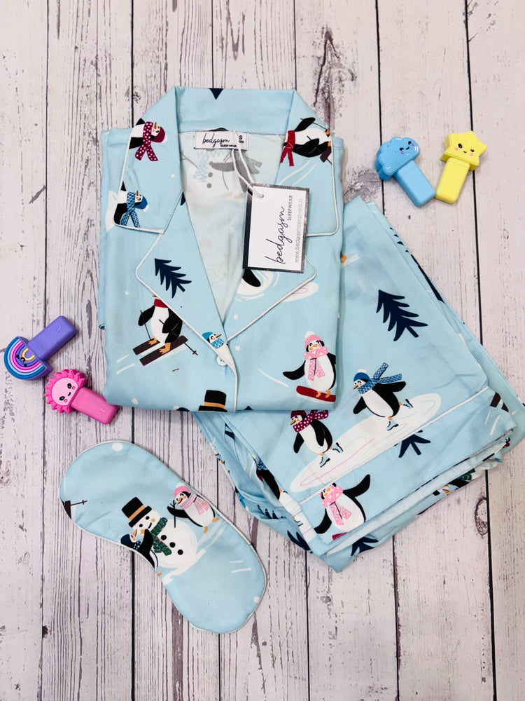 Load image into Gallery viewer, Penguin Surf - Pajama Set Nightwear Set