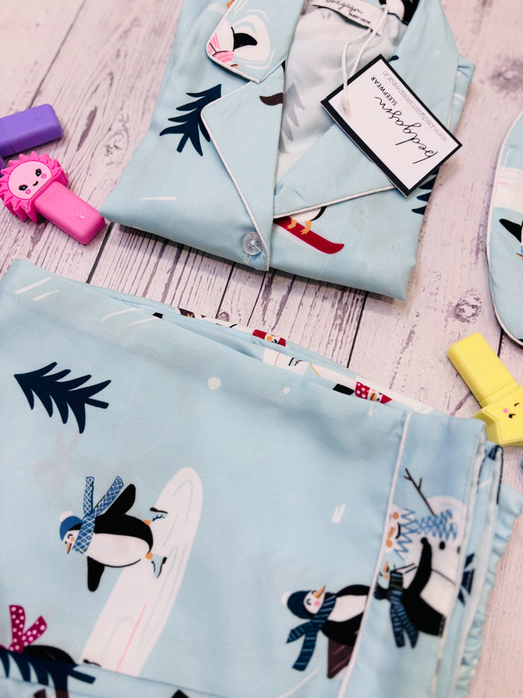 Load image into Gallery viewer, Penguin Surf Kids Nightwear Set