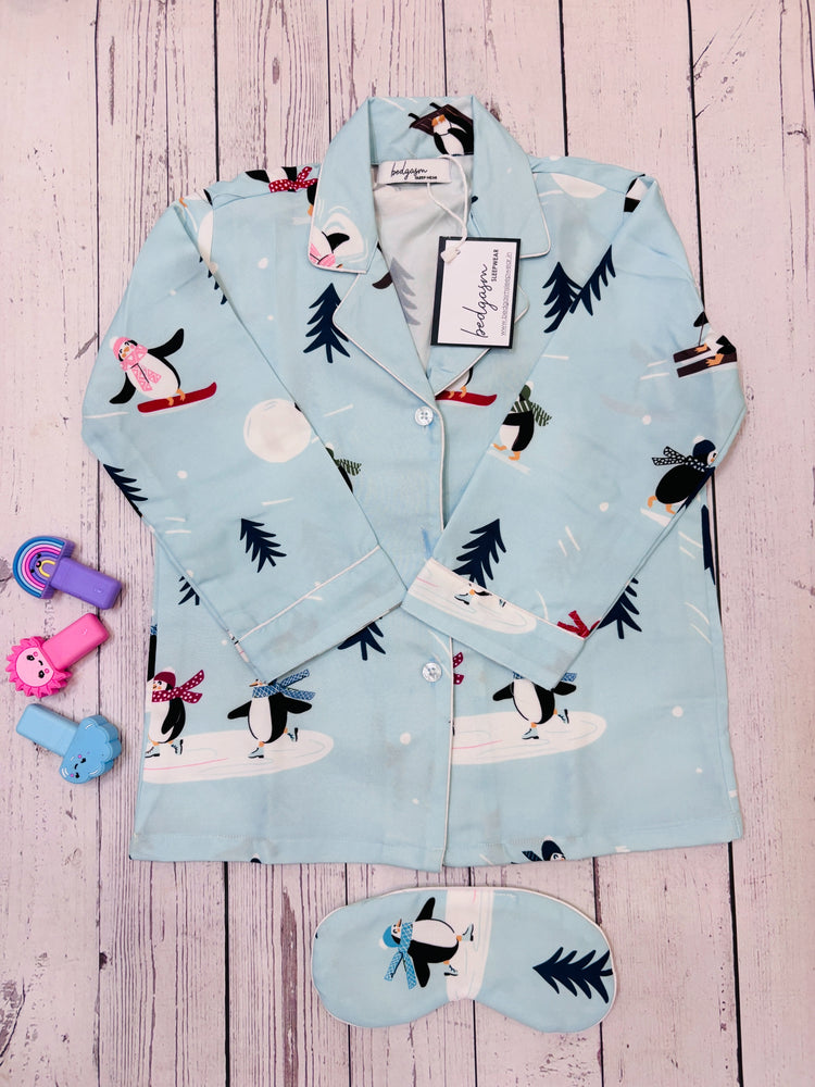 Load image into Gallery viewer, Penguin Surf Kids Nightwear Set