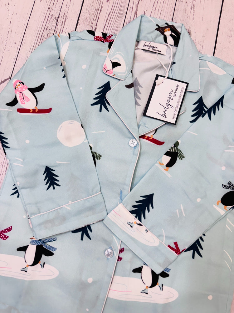 Load image into Gallery viewer, Penguin Surf Kids Nightwear Set