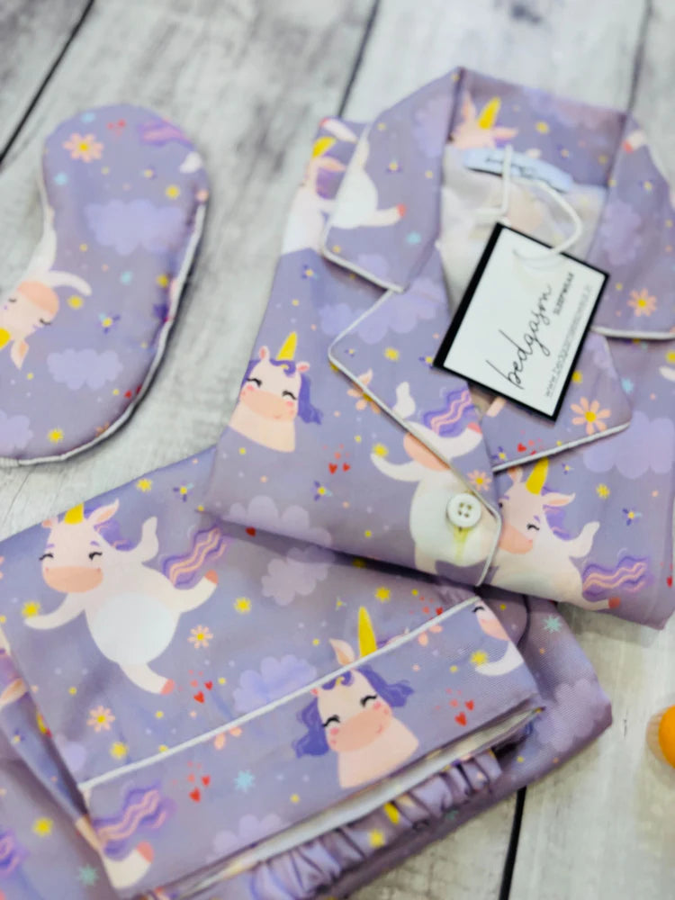 Load image into Gallery viewer, Dancing Unicorn Kids Nightwear Set