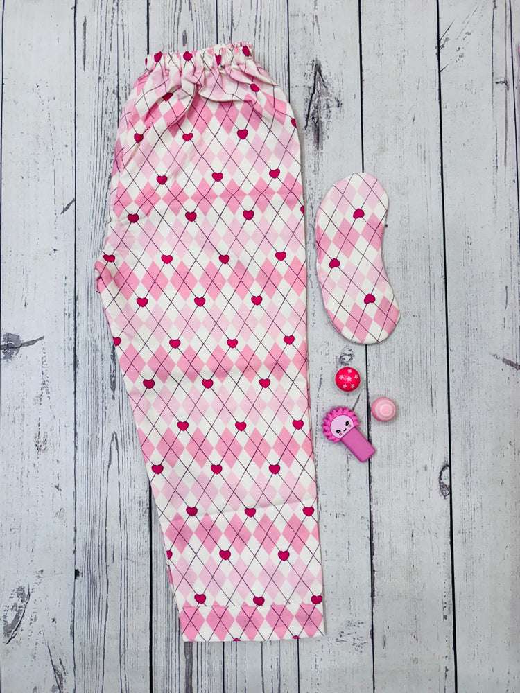 Load image into Gallery viewer, Gingham Heart Kids Nightwear Set
