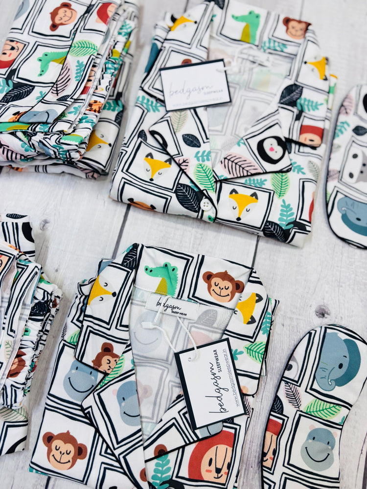 Load image into Gallery viewer, In the Zoo - Pajama Set Nightwear Set