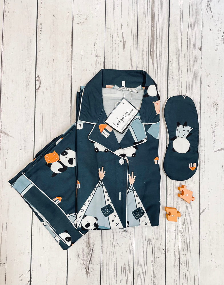 Load image into Gallery viewer, Panda went Camping Nightwear Set