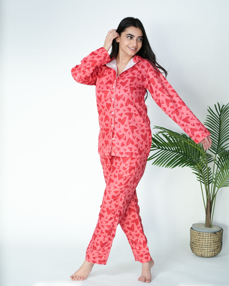 Load image into Gallery viewer, Red Heart Nightwear Set