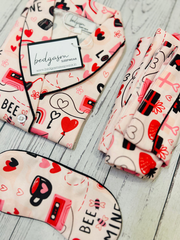 Load image into Gallery viewer, Bee Mine Kids Nightwear Set