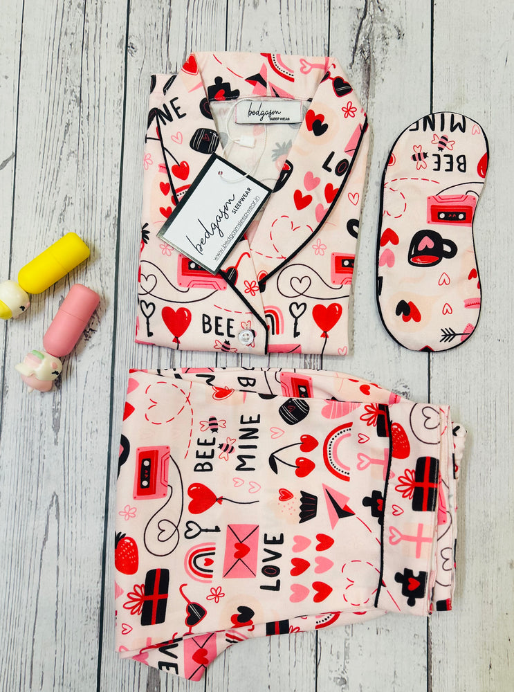 Load image into Gallery viewer, Bee Mine Kids Nightwear Set