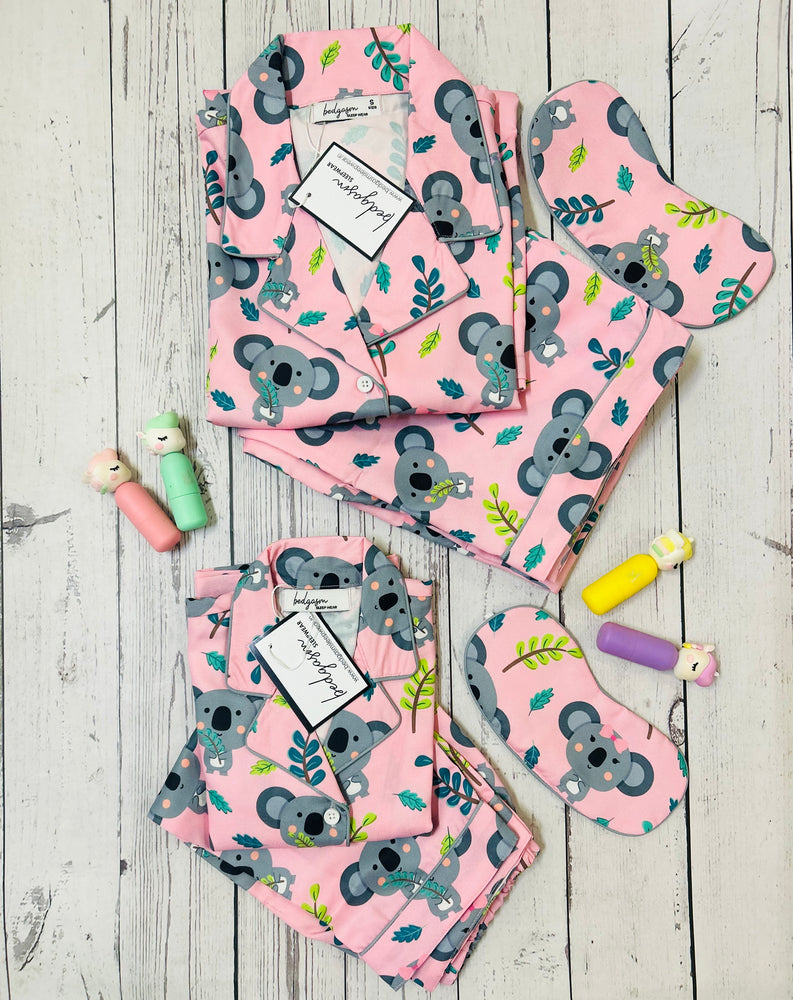 Load image into Gallery viewer, Koala in Pink Pajama Set Nightwear Set