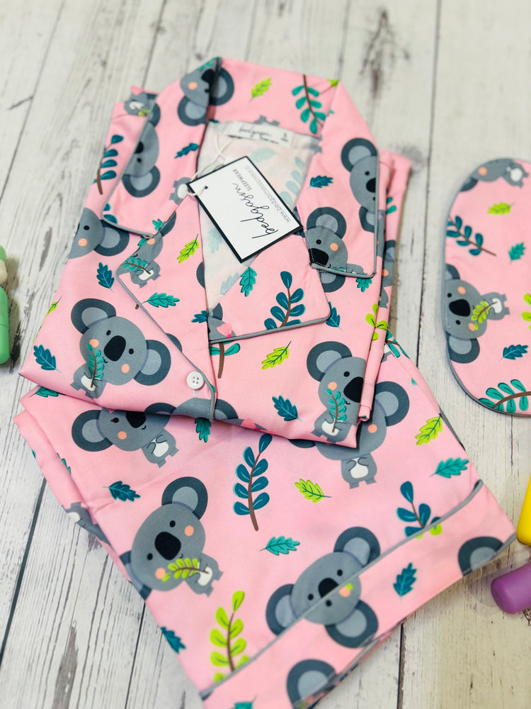 Load image into Gallery viewer, Koala in Pink Nightwear Set