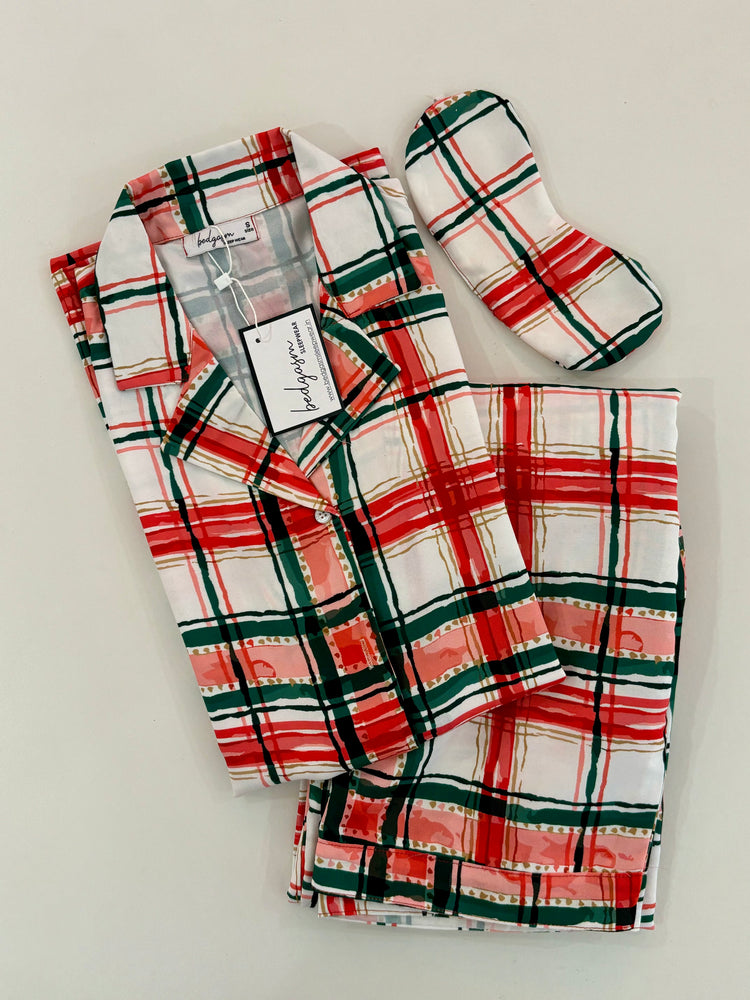 Load image into Gallery viewer, Cozy Plaid Dreams Nightwear Set