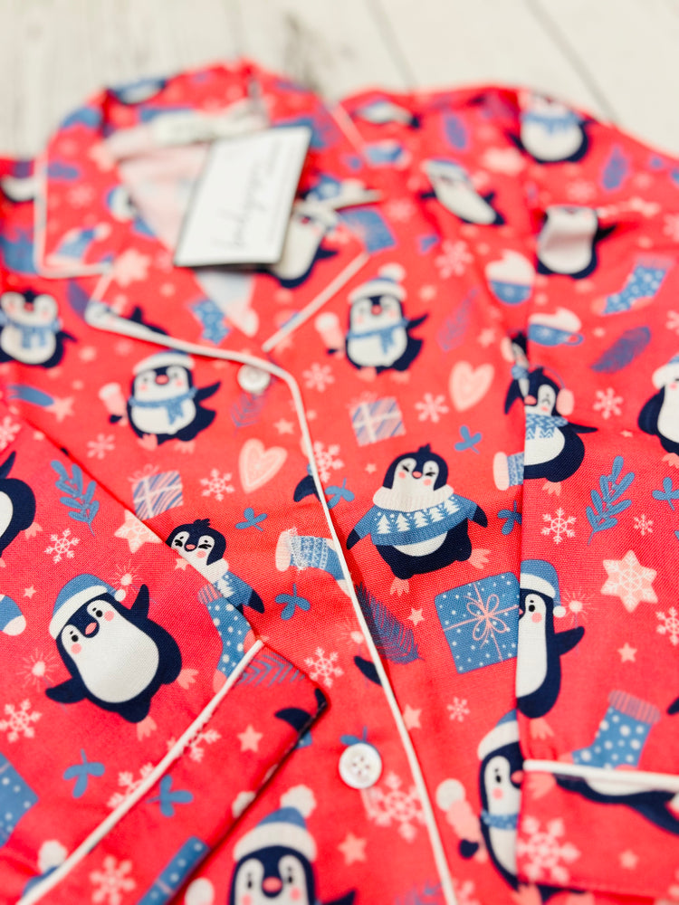 Load image into Gallery viewer, Snowy Day - Pajama Set Nightwear Set