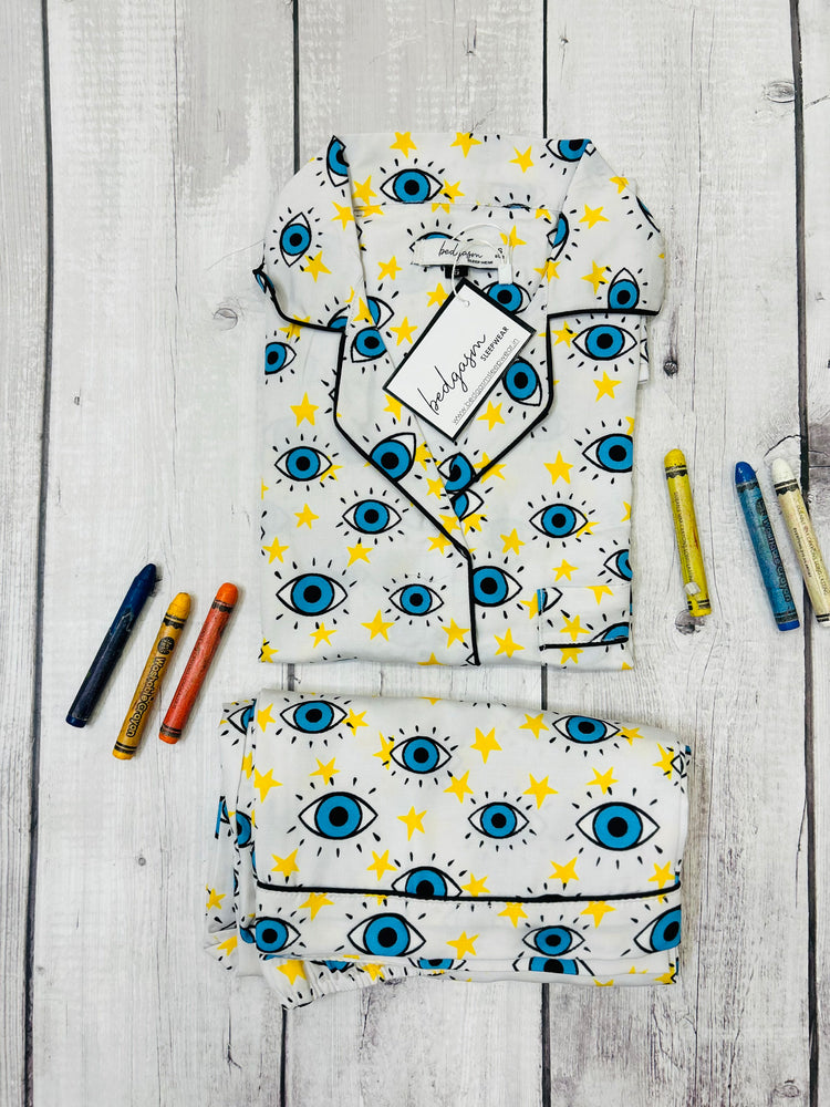 Load image into Gallery viewer, Evil Eye in White Nightwear Set