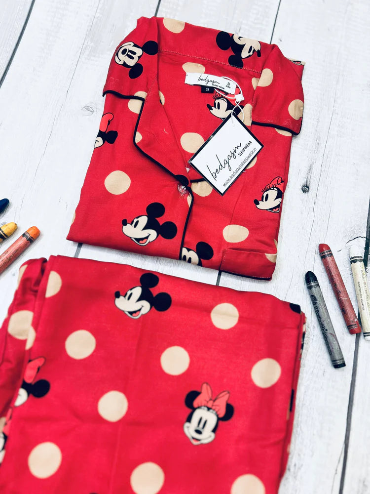 Load image into Gallery viewer, Polka Mickey Kids Nightwear Set