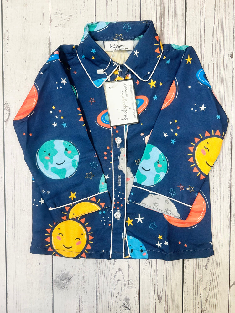 Load image into Gallery viewer, Solar System Pajama set Nightwear Set