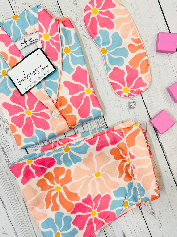 Load image into Gallery viewer, Nothing But Flowers Pajama Set Nightwear Set