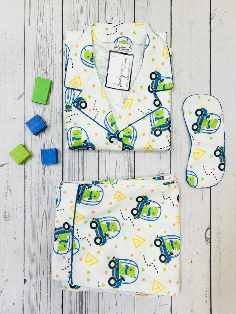 Load image into Gallery viewer, Baby T-rex Couple Nightwear Set
