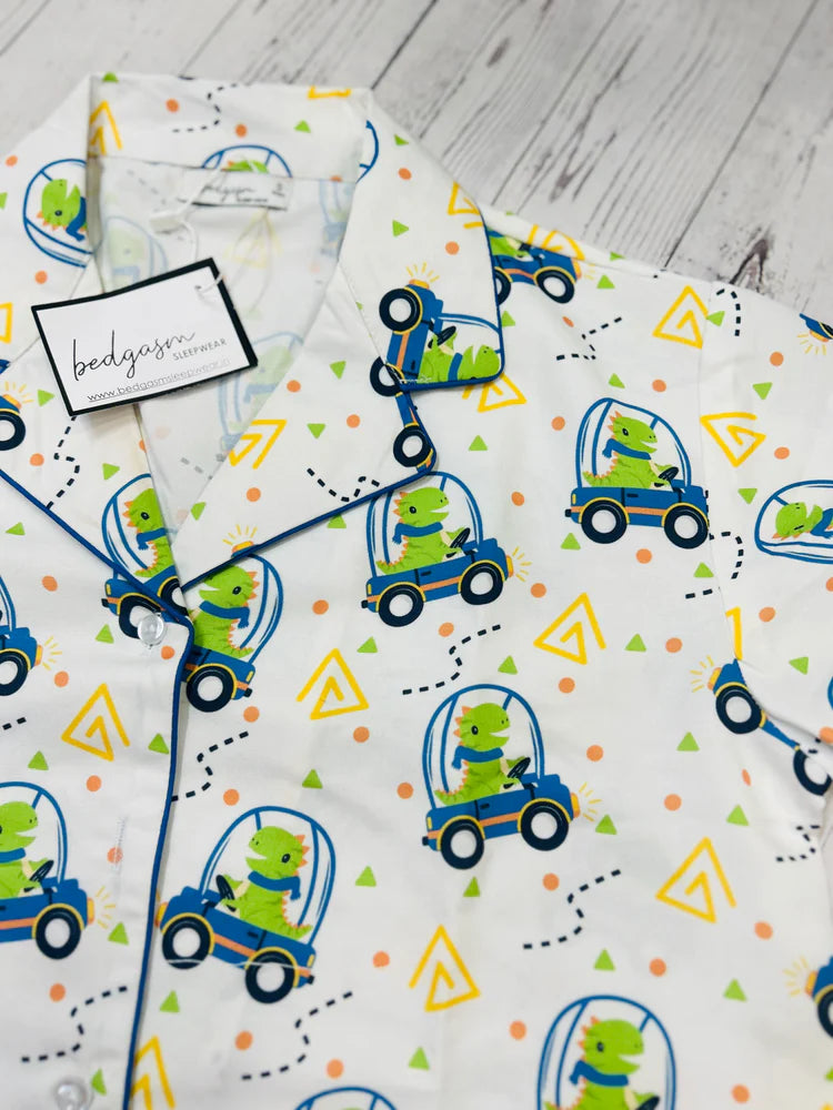 Load image into Gallery viewer, Baby T-rex Men Nightwear Set