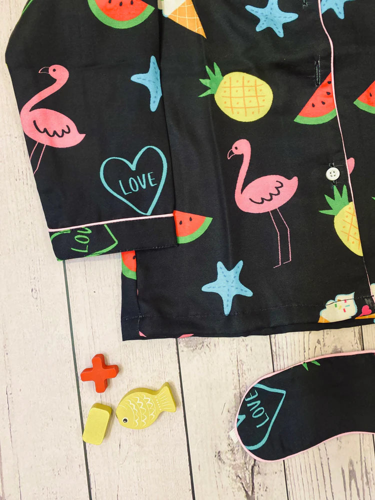 Load image into Gallery viewer, Pink Flamingo Nightwear Set